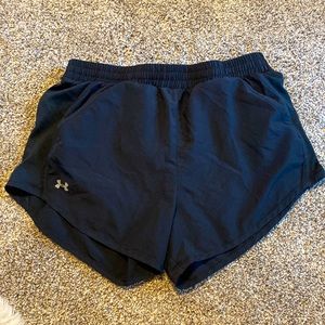 Under armour black running shorts